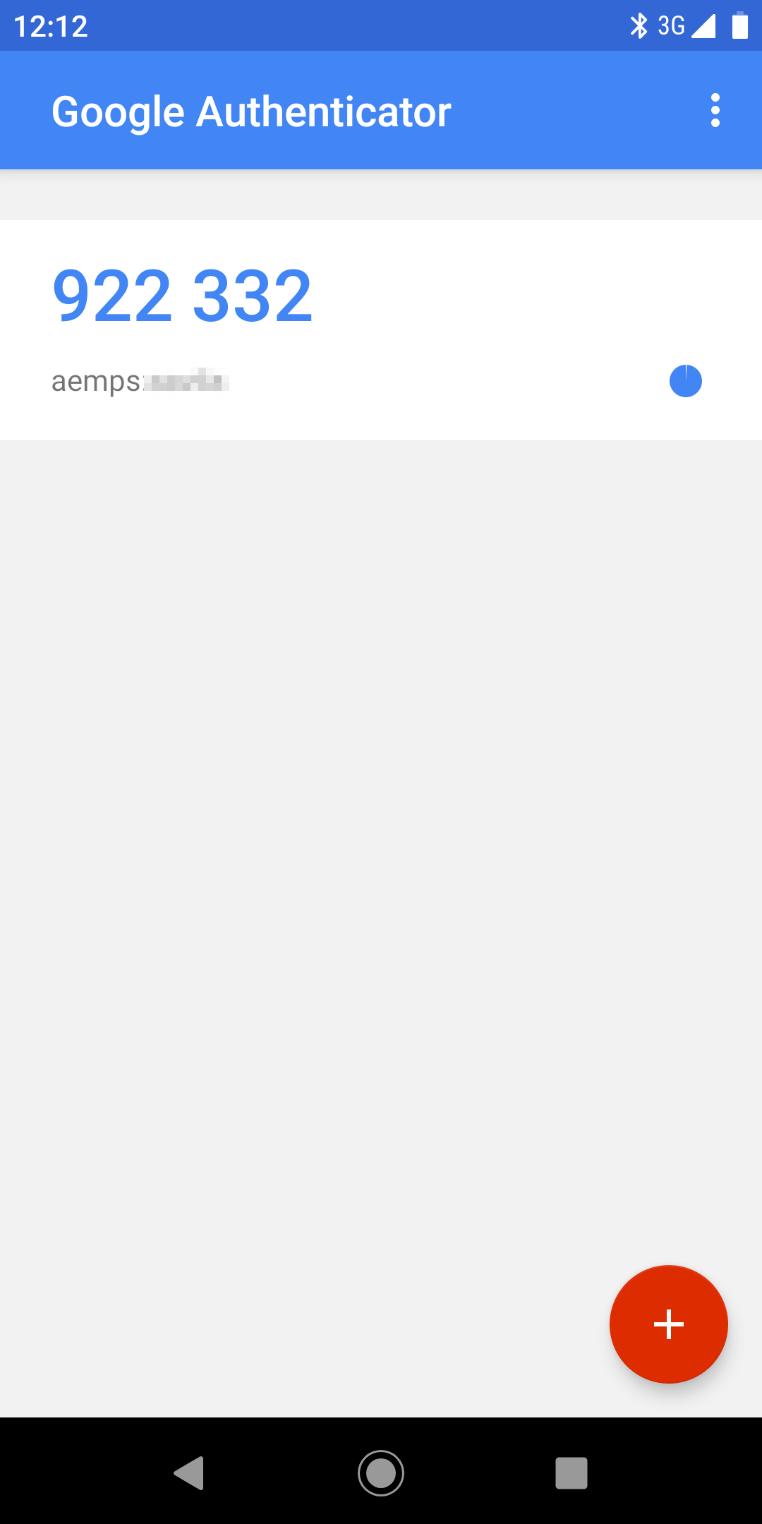 Pantalla que muestra códigos de verificación en Google Authenticator